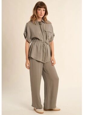 Molly Bracken light khaki two piece set
